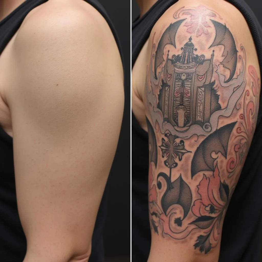 Transformación de tatuaje: antes y después