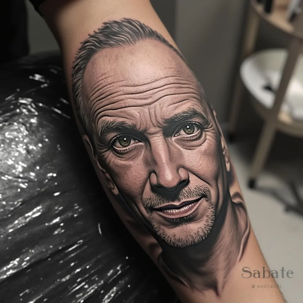 Tatuaje realista de retrato
