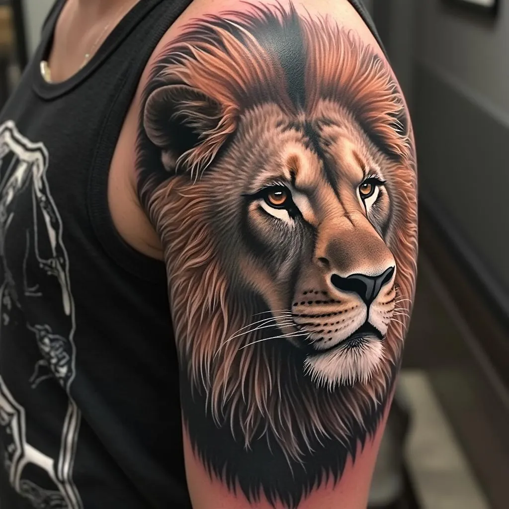 Tatuaje realista de animal