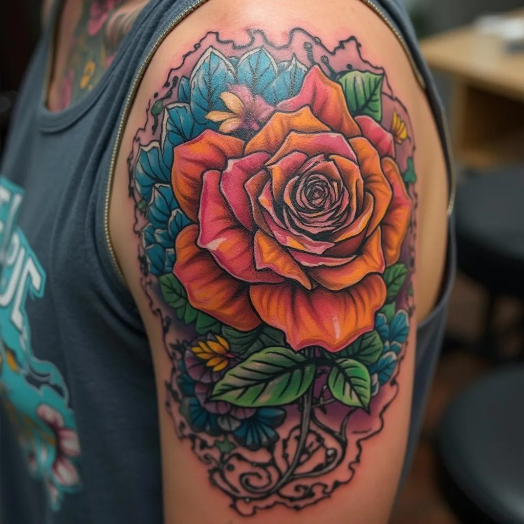 Tatuaje artístico terminado